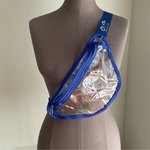 Michelob ultra Clear with Blue trim Crossbody belt Bag